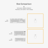 Stitched Cloth Mousepad XL size diagram with keyboard and mouse
