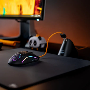 a computer mouse on a mouse pad