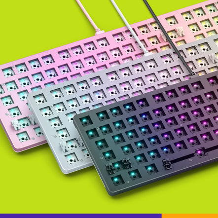 a group of colorful keyboard