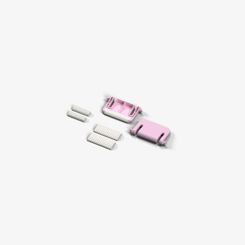 GMMK 2 Replacement Kit feet in pink on a white background