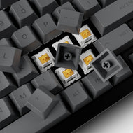 GPBT Black Ash keycaps close up