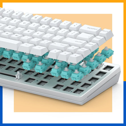 a keyboard with many keys