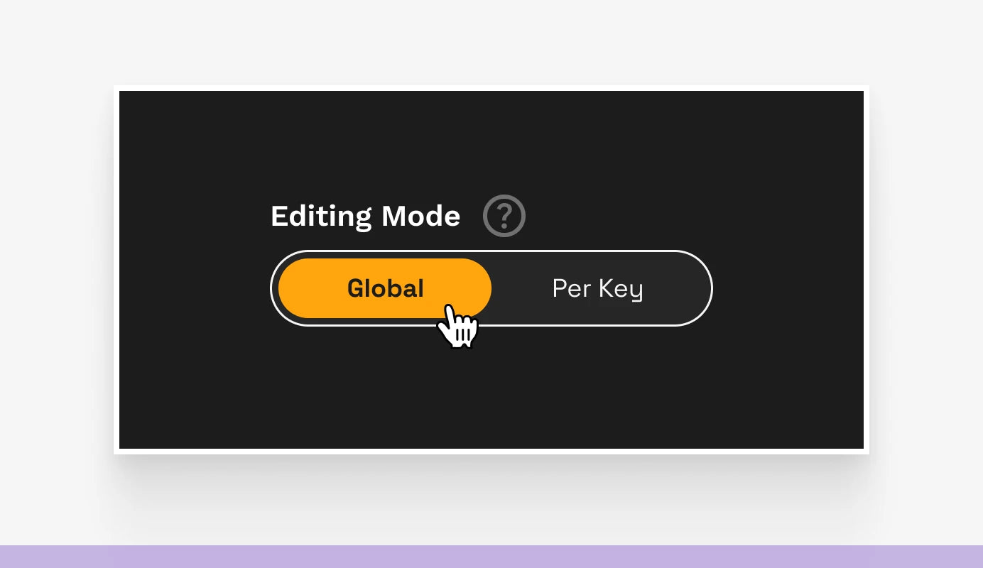 Ensure toggle is set to Global in Glorious CORE