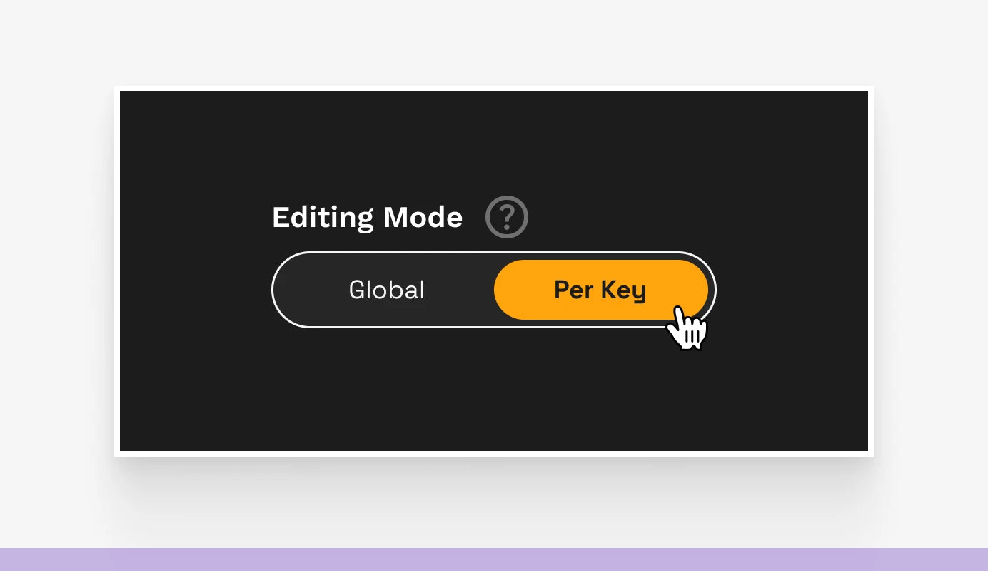 Ensure toggle is set to Per Key in Glorious CORE