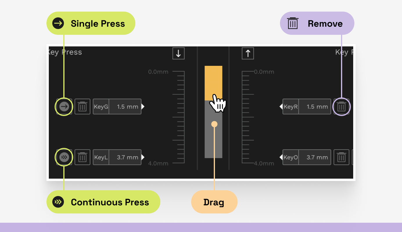 Adjust Dynamic Keystroke settings in Glorious CORE