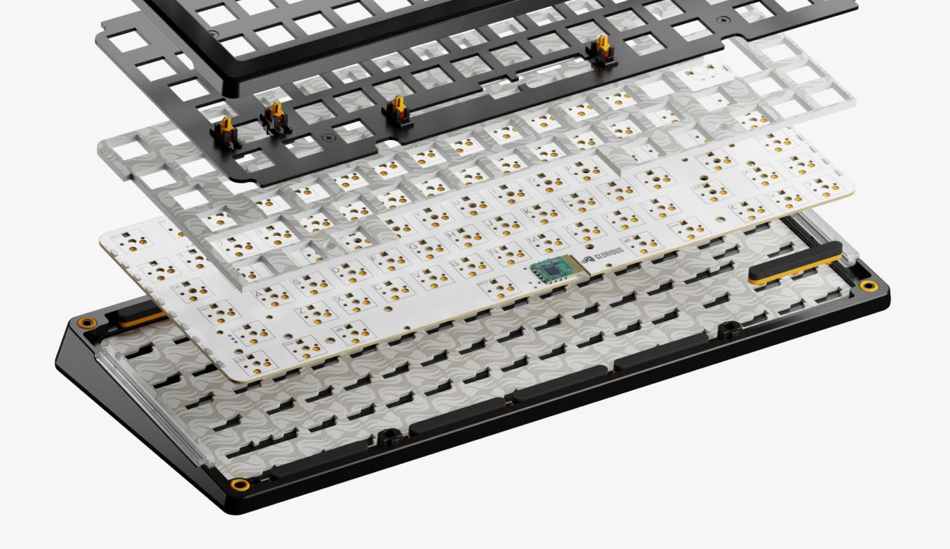 Exploded view of GMMK 3 keyboard internal components